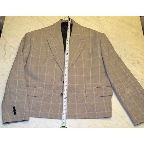 Zara Amsterdam Man Edition Cropped Glen plaid  Blazer - Picture 1 of 6
